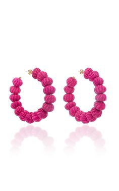 MERCEDES SALAZAR CANDONGAS HOOP EARRINGS. #mercedessalazar # Pop Of Color, To Day, Night Looks, Lei Necklace, Live Lokai Bracelet, Color Pop, Gold Tones, Hoop Earrings