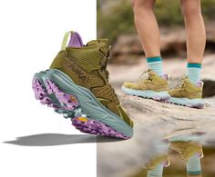 HOKA ONE ONE® Anacapa 2 Mid GTX for Women | HOKA ONE ONE® Womens Hoka, Hoka Anacapa, New Zealand North, Hoka One One, Recycled Yarn, Technology Design, Hiking Women, Perfect Shoes, Nubuck Leather