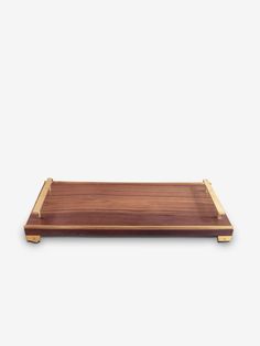 Afternoon Delight Tray in Black Walnut with Solid Brass Handles by The Wooden Palate - MONC XIII Afternoon Delight, Black Walnut Wood, Wood Worker, Ohio River, East Hampton, River Valley, Wooden Kitchen, Brass Accents, Tray Table