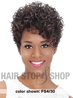 Vivica+A+Fox+Pure+Stretch+Cap+Lia+Wig Loose Spiral Curls, Wig Sale, New Hair Do, Layered Style, Spiral Curls, Short Layered, Curl Styles, New Hair