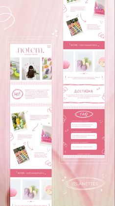 an image of a pink website design