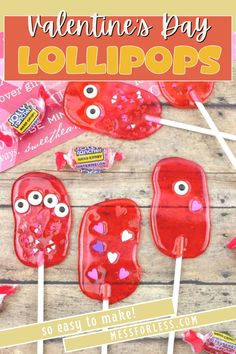 valentine's day lollipops are so easy to make and the kids love them