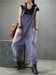 Distressed Dark Wash Cotton Overalls, Grunge Dungarees, Goblincore Dungarees, Dungaree For Women, Theatre Dress, Vintage Dark Wash Bib Front Overalls, Cotton Overalls, Dungaree Dress