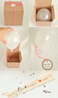 how to make a balloon gift box for someone's special birthday or baby shower