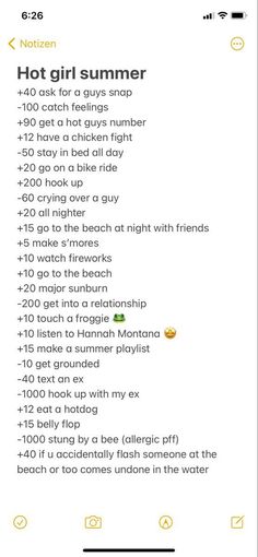 Hoț Girl Summer Checklist, Pre Summer Stats Tiktok Questions, Summer Game List, Summer Story Names, Summer Points Game Teens Group, Summer Game 2024, Hoț Girl Summer Ideas, Summer Username Ideas, What To Do Over The Summer