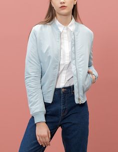 Chambray Jacket, Stylish Hoodies, Cute Preppy Outfits, Basic Jackets, Pink Jacket, Warm Jacket, Jacket Women, Preppy Outfits, Pilots