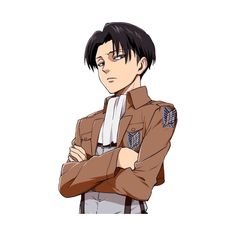 an anime character is standing with his arms crossed and looking at the camera while wearing a uniform