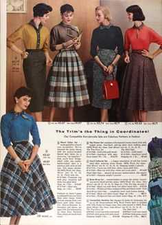 Plaid Party, 1950’s Fashion, 1950 Fashion, Vintage Fashion 1950s, Vintage Wardrobe, Vintage Makeup, Retro Mode