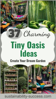 37 Adorable Small Garden Ideas For Your Tiny Oasis Cosy Small Garden Ideas, Unusual Patio Ideas, Back Of Garden Ideas, Cute Gardening Ideas, Small Tranquil Garden Ideas, Outdoor Patio Ideas Plants, Outside Garden Decor, Small Garden Inspiration Simple, Trailer Garden Ideas