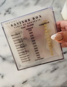 a person is holding up a plastic box with some sort of pill in it's display case