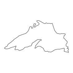 an outline map of the state of new hampshire in black and white, on a plain background