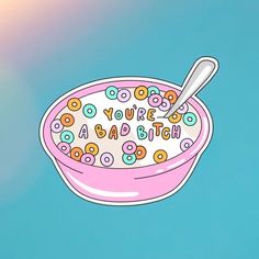 Cereal Sticker, Affirmation Stickers, Pinterest Widget, Happy Vibes, Positive Affirmation, Instagrammer, Quote Aesthetic, Pretty Quotes, A Bad