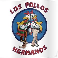 two cartoon characters hugging each other with the words los pollos hermano's