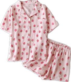 Cute Pjamamas, Pjamamas Aesthetic, Pjamamas Outfit, Cute Pyjama Sets, Strawberry Pajamas, Pajamas Kawaii, Pyjamas Cute, Cute Pijamas, Pajamas Outfit