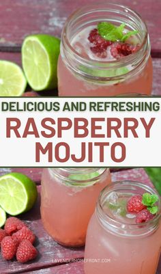 Delicious and refreshing raspberry mojito cocktail recipe. Raspberry Mixed Drinks, Dragonberry Mojito Recipe, Pink Mojito Recipe, Flavored Mojito Recipe, Flavored Mojitos, Summer Drink Recipes Alcoholic, Cute Alcoholic Drinks, Refreshing Summer Drinks Alcohol, Berry Mojito Recipe