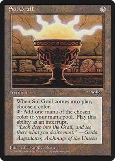 Sol Grail [Alliances] - Cape Fear Collectibles Justice Tarot, Magic The Gathering Cards, Magic Cards, Wizards Of The Coast, Collectible Cards, Magic The Gathering, The Gathering, Battlefield, Artifacts