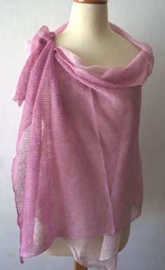 This Ombre Peony Pink Shades Linen scarf is a great summer accessory, wearable every day, on special events or even on the beach. One end of the shawl is much darker, thus making a wonderful ombre effect It is made of 100% natural linen, comfortable, breathing and pleasant to skin. The approximate measurements - 200*60 cm or 79*23.5 inches ATTENTION, please This shawl is hand dyed at my home, pre-washed and rinsed many times to remove the excess dye, but still it may bleed during the first few w Casual Beach Shawl For Spring, Casual Beach Shawl For Summer, Casual Summer Shawl For Beach, Casual Summer Beach Shawl, Bohemian Shawl For Summer Beach, Bohemian Shawl For Summer Beach Outing, Bohemian Shawl For Beach In Summer, Bohemian Summer Beach Shawl, Handmade Shawl For Beach In Spring