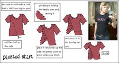 the instructions for how to sew a top with ruffles on it, and an image of a woman holding a cell phone