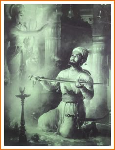 Shivaji Maharaj Painting, Ma Kali, Warrior Paint, Shivaji Maharaj Hd Wallpaper, Indian History Facts, Custom Portrait Illustration, Warriors Wallpaper, Shivaji Maharaj, Hinduism Art