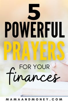 the words 5 powerful prayers for your finance