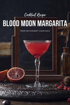 Celebrate the Autumn Blood Moon with this blood orange and pomegranate margarita from the book WitchCraft Cocktails. Photo by Harper Point Photography Pomegranate Margarita, Potions Recipes, Magical Herbs, Boozy Drinks, Halloween Cocktails, Herbal Infusion, Blood Moon, Signature Cocktail