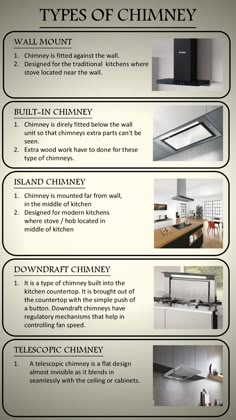 an info sheet describing different types of chimneys