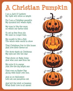 a poem with pumpkins on it