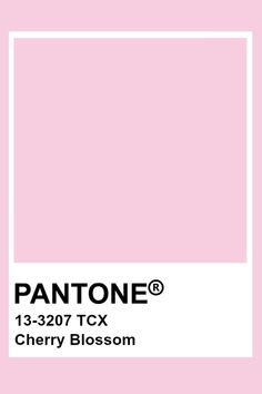 the pantone color is shown in pink and white, with black lettering on it