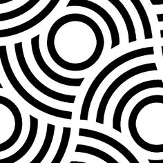 an abstract black and white pattern with circles