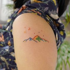 Mountain Tattoos | Tattoofilter | Creative Tattoos Flowers Pin BY  Marguerite Forrester Mountain Tattoos For Women, Mountain Tattoos, Best Small Tattoos, Tattoos Flowers, Best Tattoo Ever, Traditional Tattoo Flowers, Tattoos To Cover Scars, Tattoo Process, Handpoke Tattoo