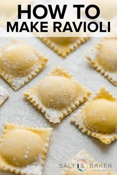 small ravioli shells covered in powdered sugar