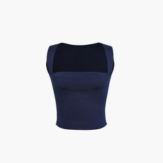 Blue Tank Top Outfit, Summer Tops Aesthetic, Dark Blue Top, Navy Blue Tank Top, Navy Blue Top, Creation Couture, Stockholm Fashion, Birthday Wishlist, Mode Inspo