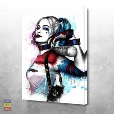 Harley Quinn Tattoos, Polka Tattoo Designs, Trash Polka Tattoo Designs, Harley Quinn And The Joker, Harley Quinn Tattoo, Home Paintings, Polka Tattoo, Pop Art Decor