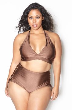 E&C x Rebdolls "Godiva Paradise" Laced Up Swim Bottom - FINAL SALE CLEARANCE Designing Clothes, Thick Hips, Inclusive Fashion, Make You Cry, Swim Bottoms, Fashion Bloggers, Essie, Make You Feel