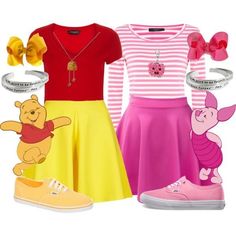 winnie the pooh inspired outfit with accessories