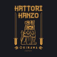 the logo for an upcoming japanese restaurant, hattorii hanzo okinawa