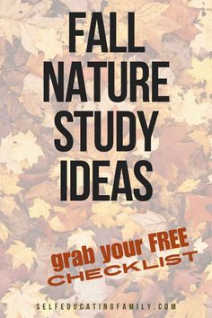 fall nature study ideas grab your free checklist