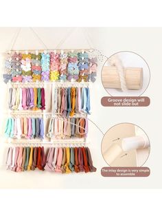 [LARGE SAVINGS CAPACITY]Designed with bow organizer for hair bows can hold up to 80 pcs small hair clips, you can freely match the hook to store more hair bands. Arrange all hair bands in a convenient place!
[PREMIUM QUALITY MATERIAL]The hook of this headband storage rack has added a new design concept, which is not easy to fall off and can better help you store hair accessories, the ribbon is made of canvas belt, which has good load-bearing capacity, and the wooden stick is made of beech Made of wood, it is sturdy and not easy to deform and crack, and is more durable.
[SPACE SAVING]The bow organizer for can make the headbands and hairpins centralized display and storage, easy to browse and choose, the reasonable structure design makes your room dresser more neat and orderly.Headband Holde Headbands Organizer, Hair Accessory Storage, Hair Band Holder, Headband Storage, Hair Bow Organizer, Headband Organizer, Hair Accessories Storage, Bow Organizer, Baby Hair Bands