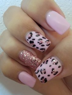 Leopard Print Nails Pink, Pink Animal Print Nails, Ibiza Nails, Uñas Animal Print, Zebra Print Nails, Simple Fall Nails, Cheetah Nails, Leopard Print Nails