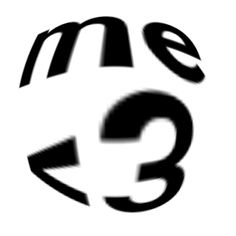 the word me 3 is shown in black and white with an arrow pointing to it