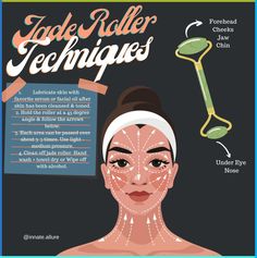 Roller Technique Face, Jade Roller Technique, Facial Massage Techniques, Face Application, Face Mapping Acne, Licensed Esthetician, Facial Tools, Minimalist Skincare, Face Skin Care Routine