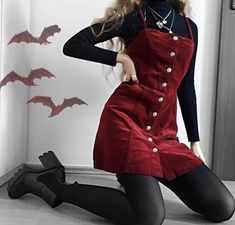 #OutfitInspo #FashionStyle #OOTD #StyleGoals #FashionTrends #WardrobeGoals #StreetStyle #FashionInspiration #ChicOutfits #LookBook #FashionAddict #StyleDiaries Red Goth Outfits, Christmas Outfits Aesthetic, Red And Black Outfits, Casual Day Outfits, Aesthetic Black, Christmas Outfits, Red Outfit, Grunge Style, Really Cute Outfits