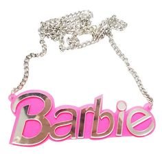 Be A Glam Barbie Wearing This Glitter Pink Necklace. Get It Fast With 1-3 Day Priority Mail Shipping. Orders Are Packed & Shipped Same Day! Barbie Necklace, Princess Necklace, Pink Barbie, Bold Necklace, Anime Accessories, Barbie Princess, Initial Pendant Necklace, Princess Dolls, Pink Necklace