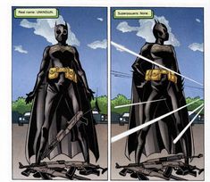 the comic panel for batman's dark knight, which appears to be in action