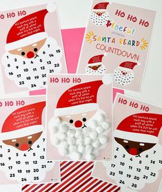 printable santa's helper counting game for kids to play on the table