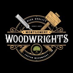 the logo for woodwork's, which is located in an old - fashioned style