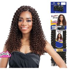 Water Wave Crochet Braids, Distressed Faux Locs, Freetress Water Wave, Braided Waves, Crochet Braids Freetress, Water Wave Crochet, Box Braid Hair, Wave Crochet, Braid Accessories