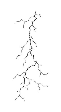 a black and white drawing of a lightning bolt