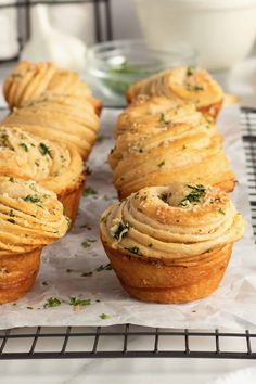 some food is sitting on a cooling rack