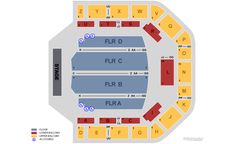 the seating map for the concert venue at the mgm center in las vegas, nevada